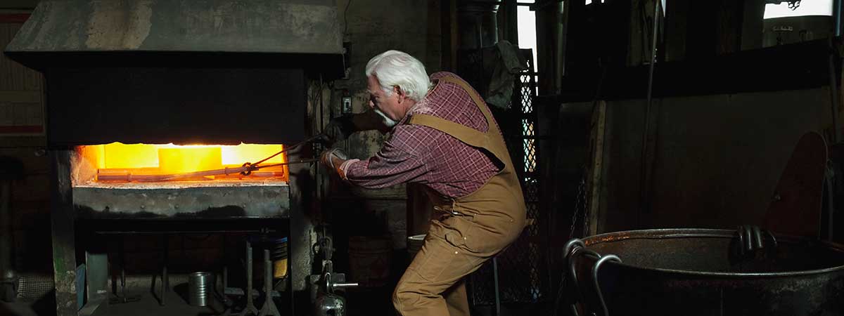 Man working with machinery